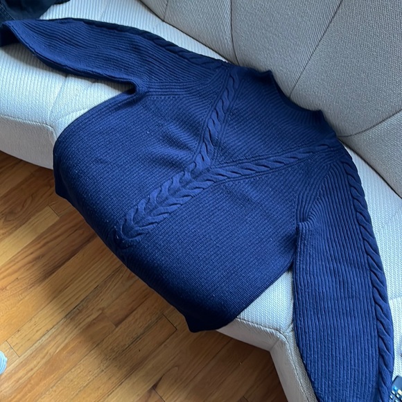 Sezane Zack Sweater - Navy Blue Color, size Large. - Picture 2 of 4